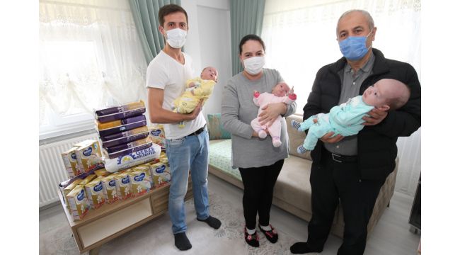 Başkan Büyükgöz’den üçüz bebeklere ziyaret