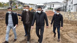 Başkan Özlü, çalışmaları yerinde inceliyor