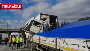 Gebze’de 2 tır çarpıştı: 1 yaralı
