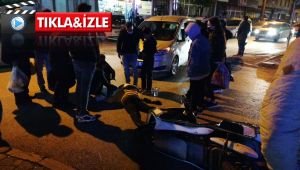 Gebze'de elektrikli bisikletteki kardeşlere araba çarptı