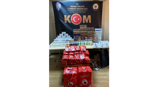 Kocaeli'de çok sayıda kaçak ürün ele geçirildi