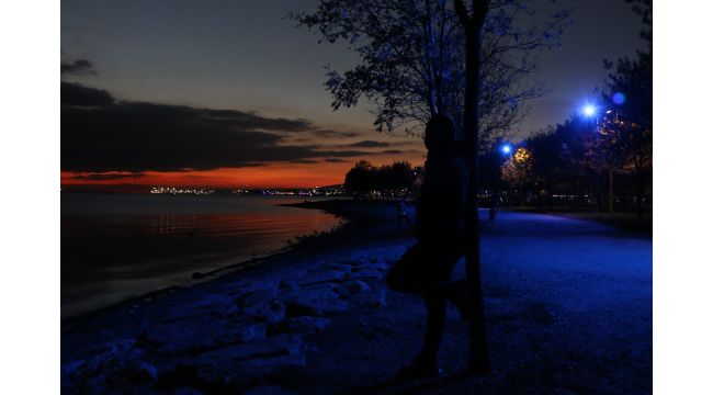 Kocaeli'nde gün batımı mest ediyor