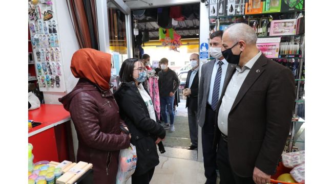 Başkan Büyükgöz'den esnaflara ziyaret etti