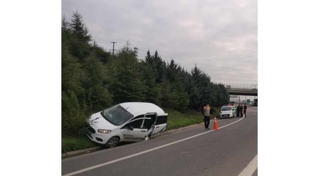 Beyin kanaması geçiren sürücü kaza yaptı