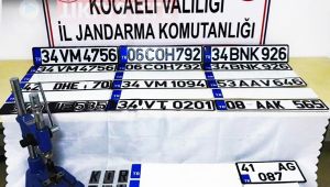 Gebze'de sahte plaka basan şahıslara operasyon