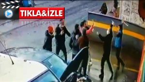 Gebze'de levye ve sopalı kavga kamerada