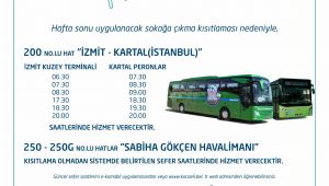 Hat 200’de sefer saatleri değişti