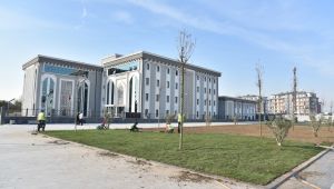 Kartepe kent meydanında fidanlardan sonra çimler serildi