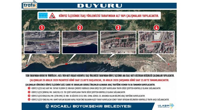 Körfez ilçesinde trafik düzenlemesi