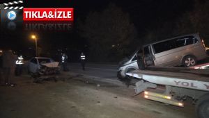 Otomobil ile minibüs çarpıştı: 6 yaralı