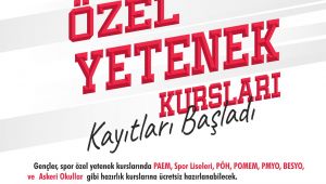 Özel yetenek kursları kayıtları başladı