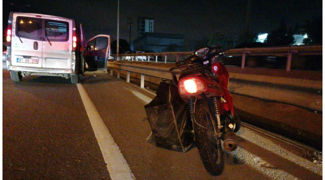 Gebze'de otomobile çarpan motosikletli yaralandı