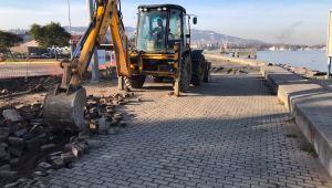 Gölcük Kavaklı Sahil Caddesinde çalışmalar sürüyor