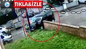 Kaldırımda yürürken ezilmekten saniyelerle kurtuldu
