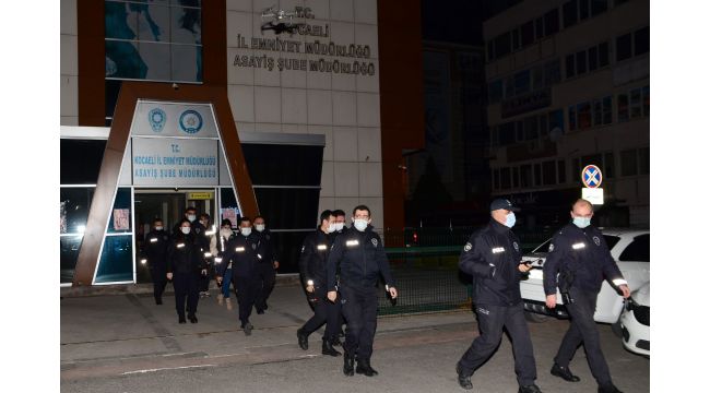 Kocaeli'de aranan 17 şüpheliye operasyon