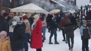 Kocaeli'de sosyal mesafesiz kış turizmi