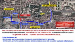 Körfez’de geçici güzergah uygulaması
