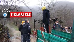 Ormanlık alanda gece kaybolan iki genç donmamak için brandanın altında sabahladı