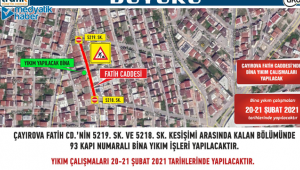 Çayırova'da yıkım çalışması yapılacak