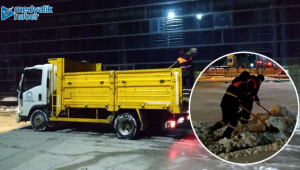 Gebze'de gece yarısı kar mücadelesi!