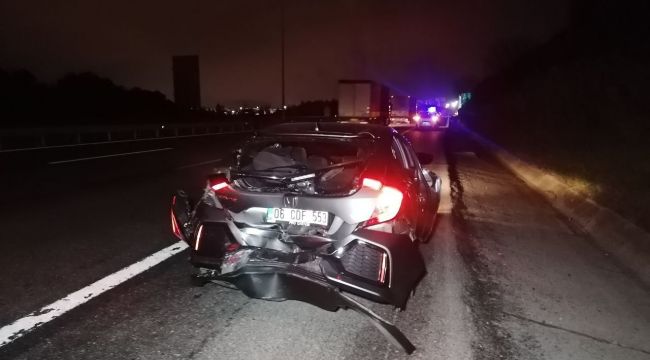 Gebze TEM'de kaza: 2 Yaralı!