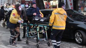 Karşıdan karşıya geçerken hastanelik oldu