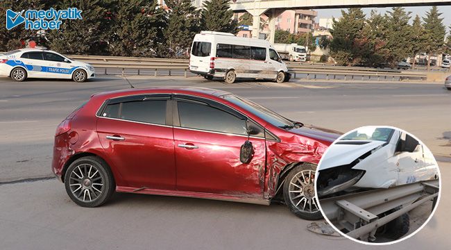 Kısıtlamada gezerken servis minibüsüne çarpıp kaçtılar