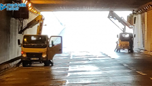 Tünelin aydınlatması yapıldı