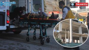 Yüksekten beton zemine düşen inşaat işçisi yaralandı