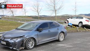 2 otomobil çarpıştı: 1'i bebek, 1'i çocuk 3 yaralı