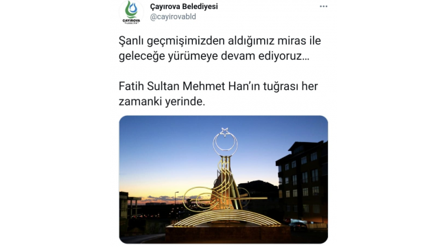 Çayırova'dan Gazipaşa Belediyesi'ne gönderme