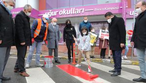 Darıca’da yaya geçitlerinde 'kırmızı çizgi' dönemi