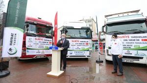 Derince’den İdlib’e 3 tır dolusu yardım