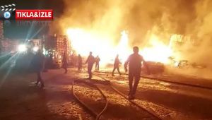 Gebze'de ki Palet fabrikasında yangın