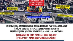 İSU Kandıra Sapağında çalışma yapacak