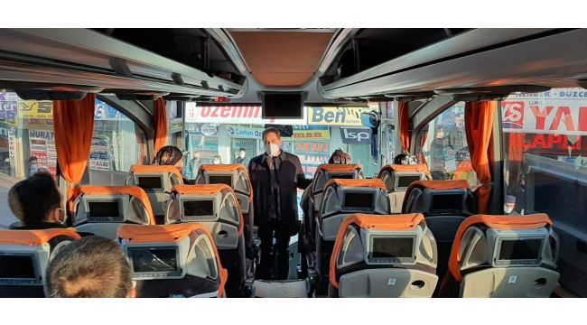 Kaymakam'dan otobüslere denetim