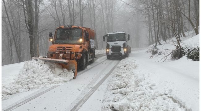Kocaeli’nin yüksek kesimleri beyaz örtüyle kaplandı