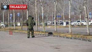 Otoparka bırakılan şüpheli çanta fünye ile patlatıldı
