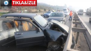 D100’de zincirleme trafik kazası: 6 yaralı