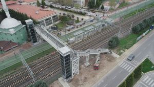 Eğitim kampüsü üst geçidi tamamlanma aşamasına geldi