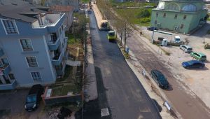 Ertuğrulgazi Bulvarında üstyapı çalışmaları sürüyor