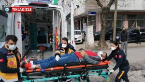 Gebze'de kamyonete çarpan bisikletli yaralandı