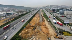 Gebze'deki dev projede çalışmalar Kuzey yan yolda yoğunlaştı