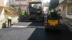 Gebze sokaklarında Sıcak asfalt çalışmaları