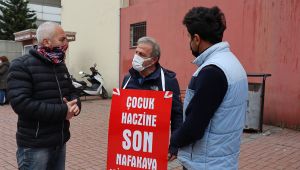 Nafaka mağduru, yürüyüşünde gözaltına alındı