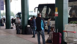 Otobüs terminalinde kısıtlama yoğunluğu