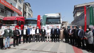 Yardım Tır’ları Dilovası’ndan uğurlandı 