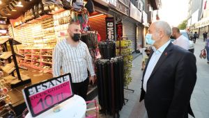 Başkan Büyükgöz'den Çarşıda Esnaf Turu