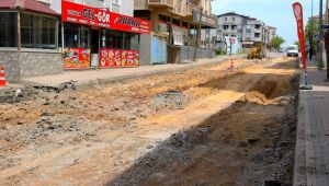 Darıca Battalgazi Caddesi'nde üst yapı çalışması