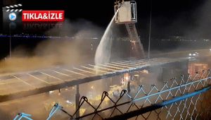 Dilovası’nda alevlere teslim olan tır dorsesi küle döndü